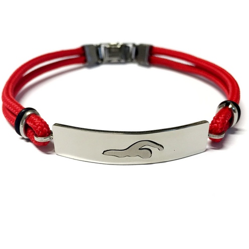 Stainless Steel Swimming Bracelet Red Cord