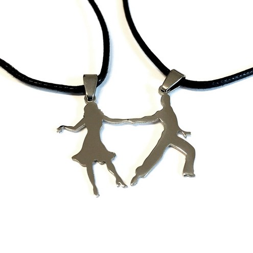 Stainless Steel You and Me Necklace Dancers Divisible