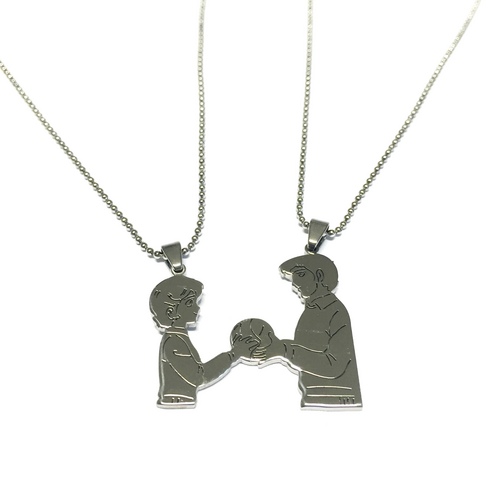 Stainless Steel Necklace Pendant You and Me Attacker You
