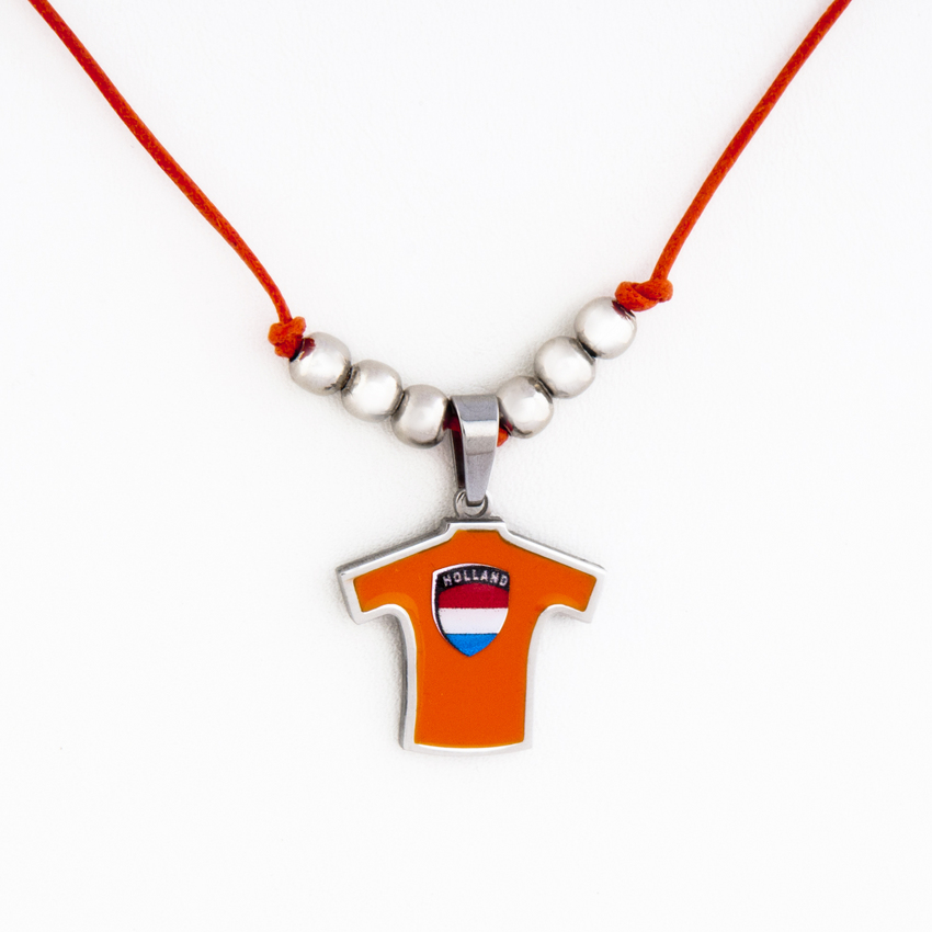 Stainless Steel Enamel Pendant Netherland with Shield  