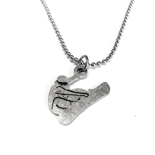 Stainless Steel Pendent Snowboarder