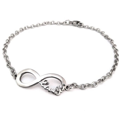 Love You Infinity Stainless Steel Bracelet
