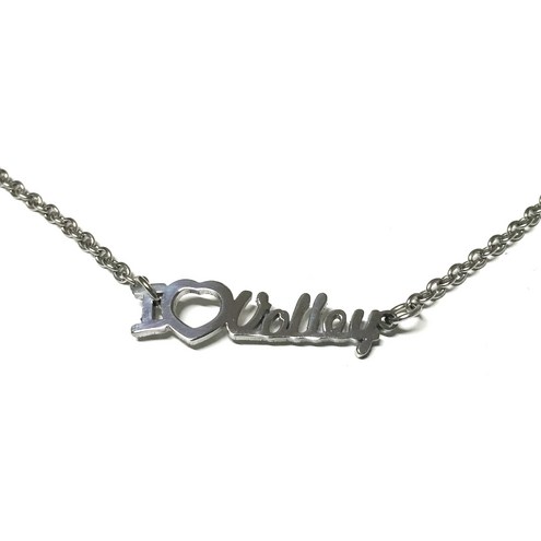 Stainless Steel Necklace I Love Volley Length cm.50
