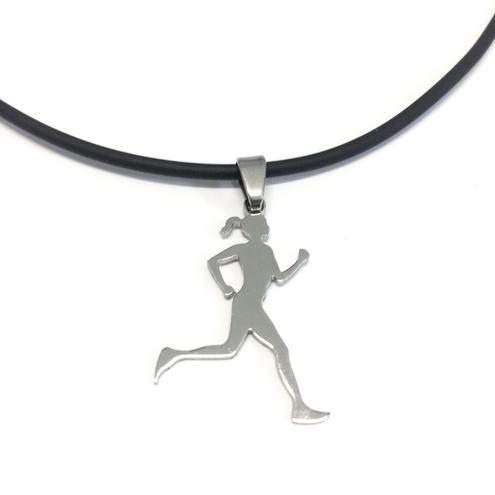 Stainless Steel Pendant Necklace Runner Woman