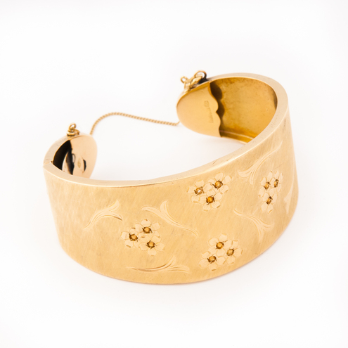 Slave bangle bracelet in yellow gold 18kt