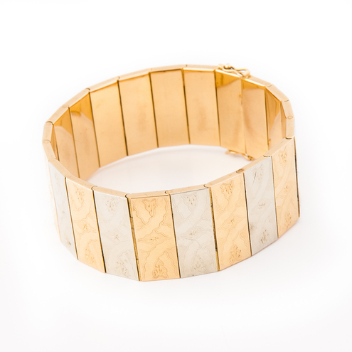 Vintage Bracelet in yellow and white gold 18kt