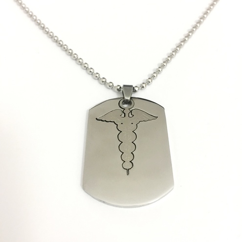 Stainless steel Caduceo necklace customized
