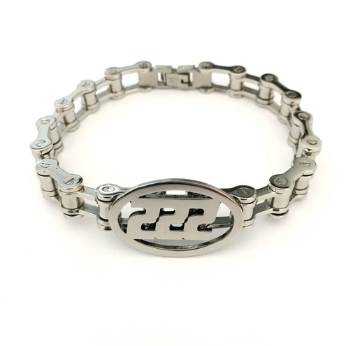 Tony Cairoli 222 motorcycle chain bracelet in stainless steel
