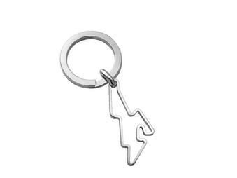 Stainless steel keyring Brno Circuit size 40 mm 