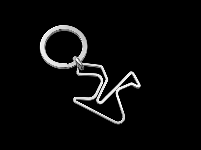 Stainless steel keyring Jerez circuit size 50 mm