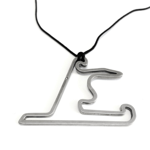Stainless Steel pendent racetrack Shanghai size 50 mm with diamond