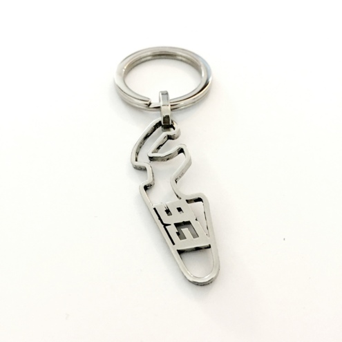Stainless Steel keyring Aragon Circuit with 93