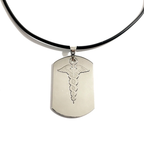 Sterling Silver 925 Caduceo necklace customized