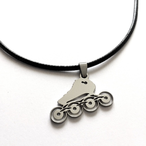 Stainless Steel Charm Rollerblade pendent