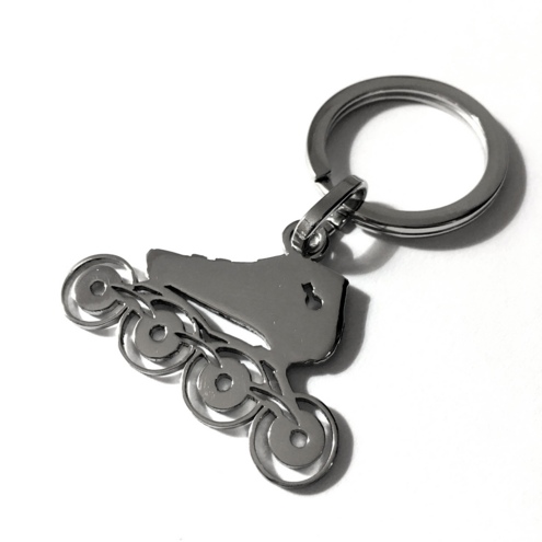 Stainless Steel Rollerblade keyring customized