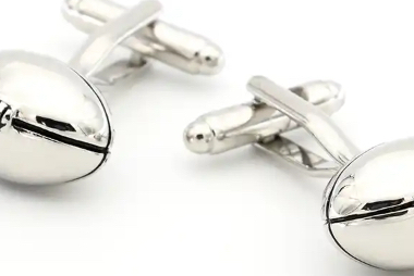 Stainless Steel rugby cufflinks customized 