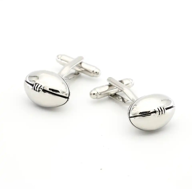 Stainless Steel rugby cufflinks customized  