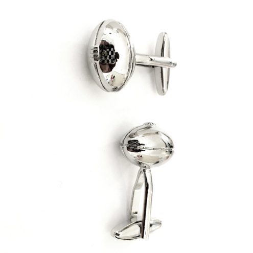 Stainless Steel rugby cufflinks customized