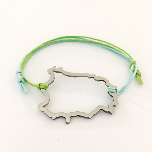 Silhouette Ischia island bracelet in stainless steel