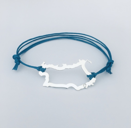 Silhouette of Sardinia bracelet in 925 sterling silver with Tanaunella Budoni zircon