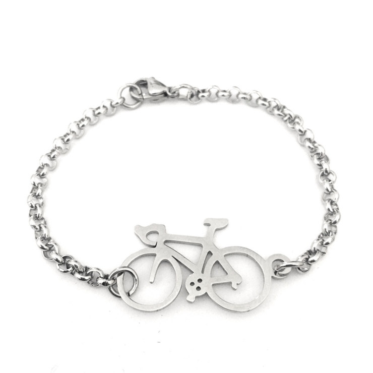 Stainless steel bike bracelet