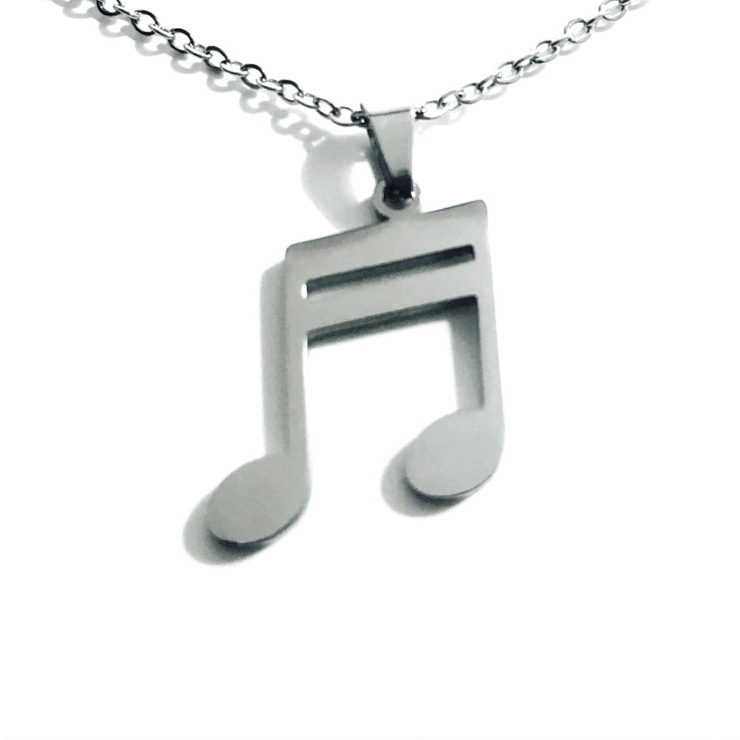 Stainless Steel musical note pendant
