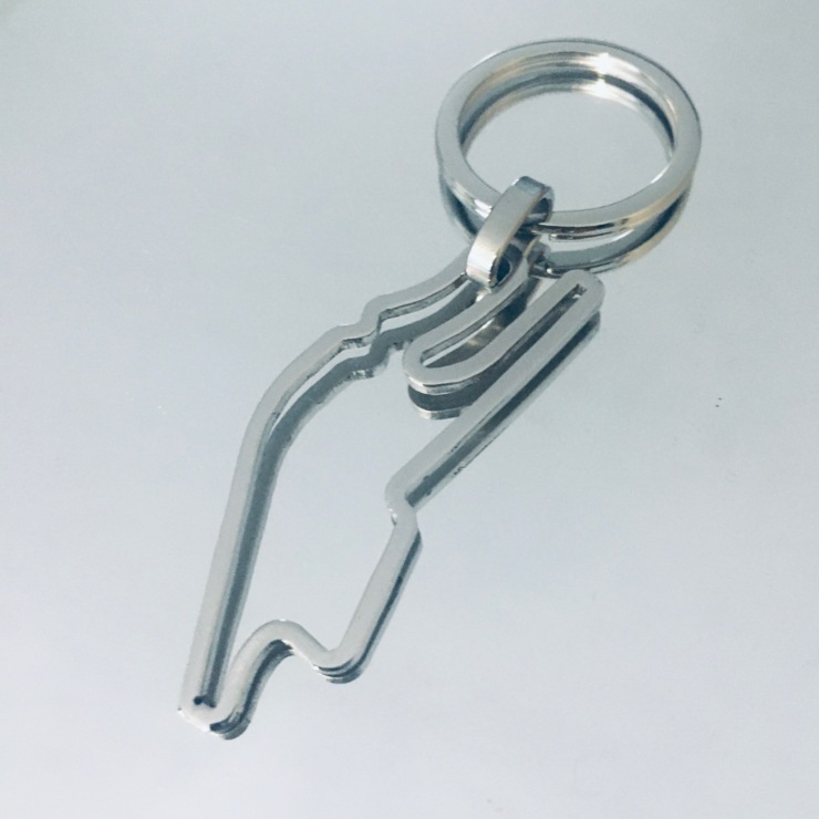 Stainless Steel Le Mans Circuit keyring