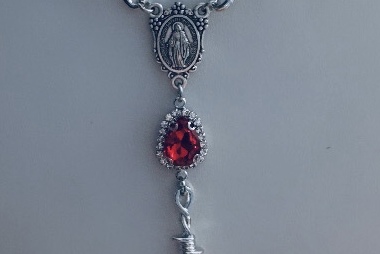  Knots of Pain  rosary in zamak with rhinestones 