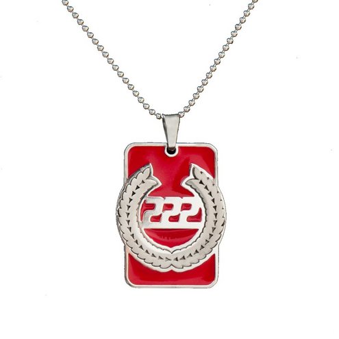 Collier plate rouge Tony Cairoli 222