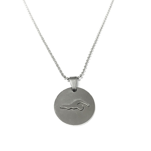 Stainless Steel Round swimming necklace pendant