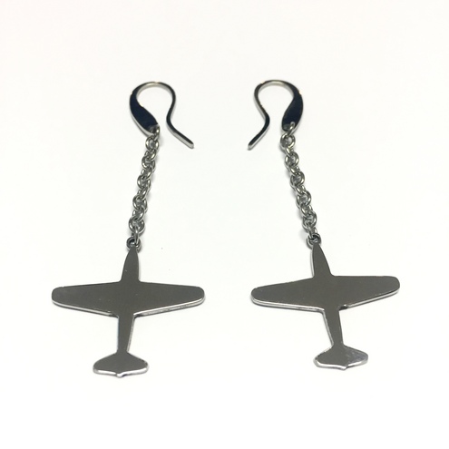 Aviaton Jewelry:Stainless Steel Earrings with Airplanes