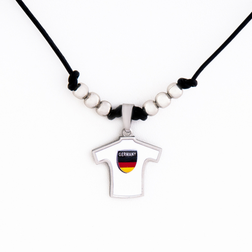 Stainless Steel Enamel Pendant Deutchland Jersey with Shield