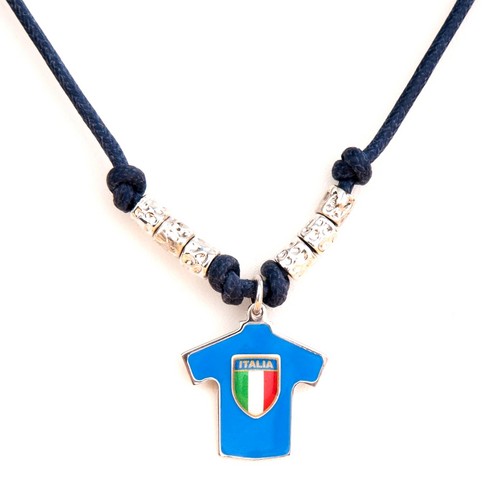Sterling Silver 925 pendant Italy national team azure jersey