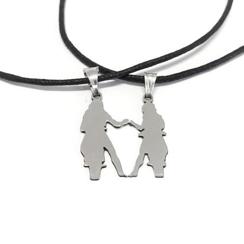 Motorcyclists/and "YOU and ME" pendant in 925 sterling silver