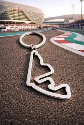 Portachiavi circuito Yas Marina Abu Dhabi in Acciaio 
