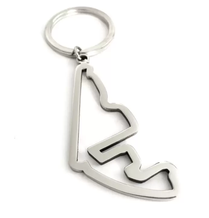 Portachiavi circuito Yas Marina Abu Dhabi in Acciaio  