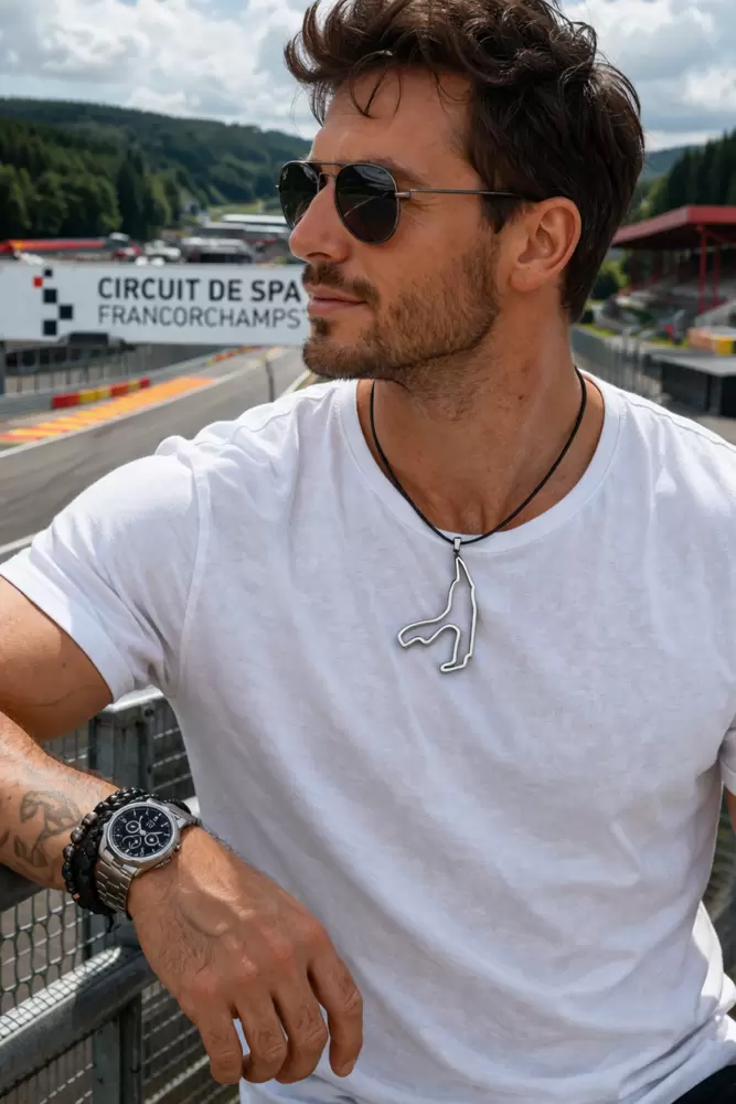 SPA-FRANCORCHAMPS pendente de circuito de aço tamanho 50mm.  