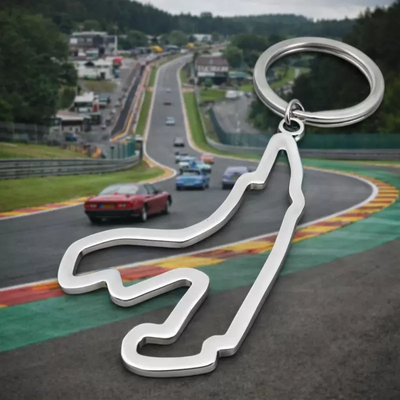 Portachiavi circuito di Spa-Francorchamps in acciaio