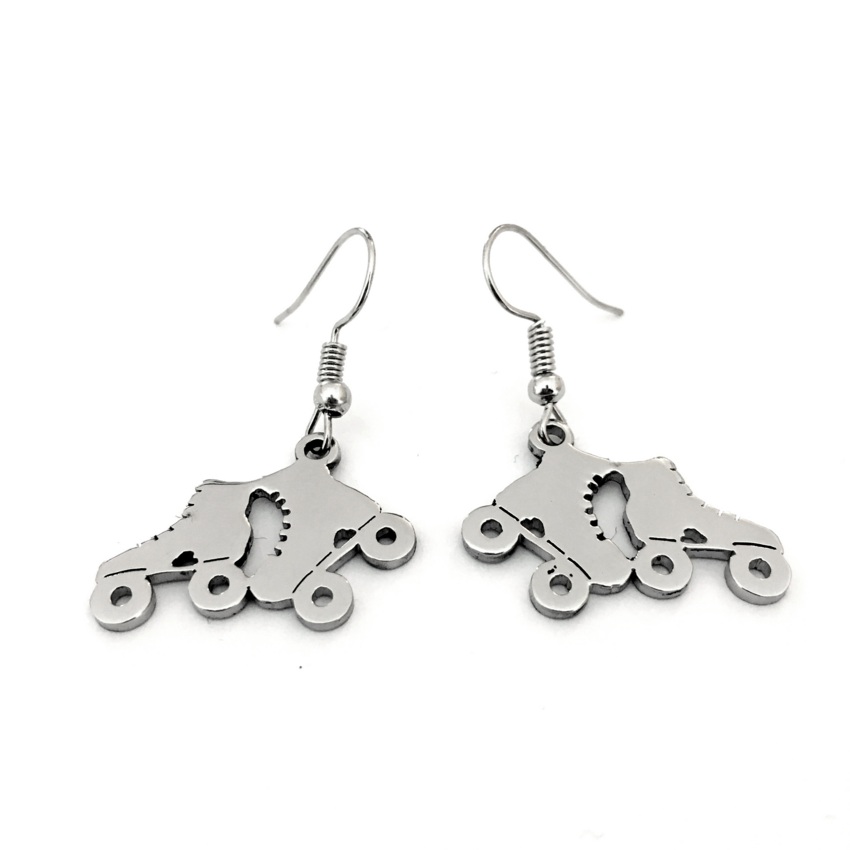 Customizable stainless steel roller skates earrings  