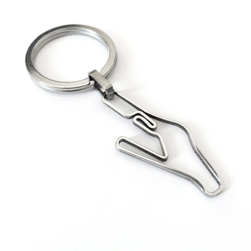 Vallelunga Stainless Steel Circuit Keyring 5cm