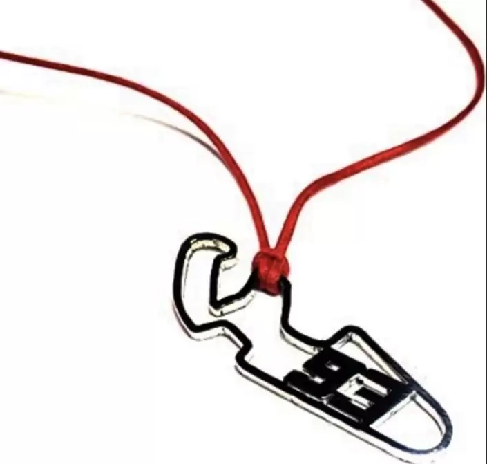 Ciondolo Circuito di Aragona con 93 in acciaio  