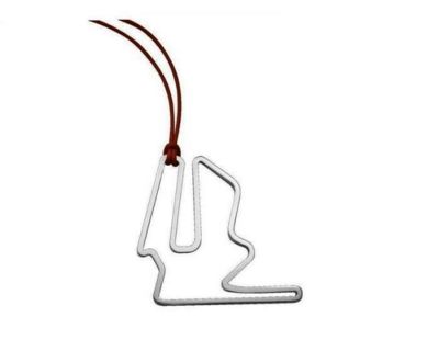 Ciondolo circuito Twin Ring Motegi in acciaio grandezza cm.3 