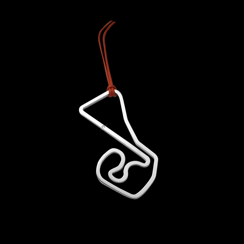 Ciondolo circuito del Sachsenring cm.5 in Acciaio con diamante