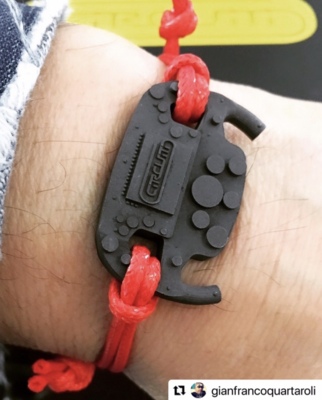 Bracciale Volante Formula 1 in argento 925 brunito 