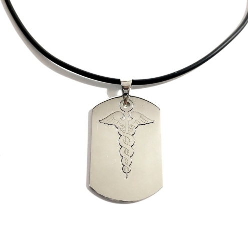 Collar Caduceo de Plata 925 Personalizable