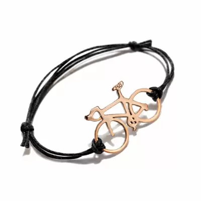 Bracelet vélo de course en or blanc 750 
