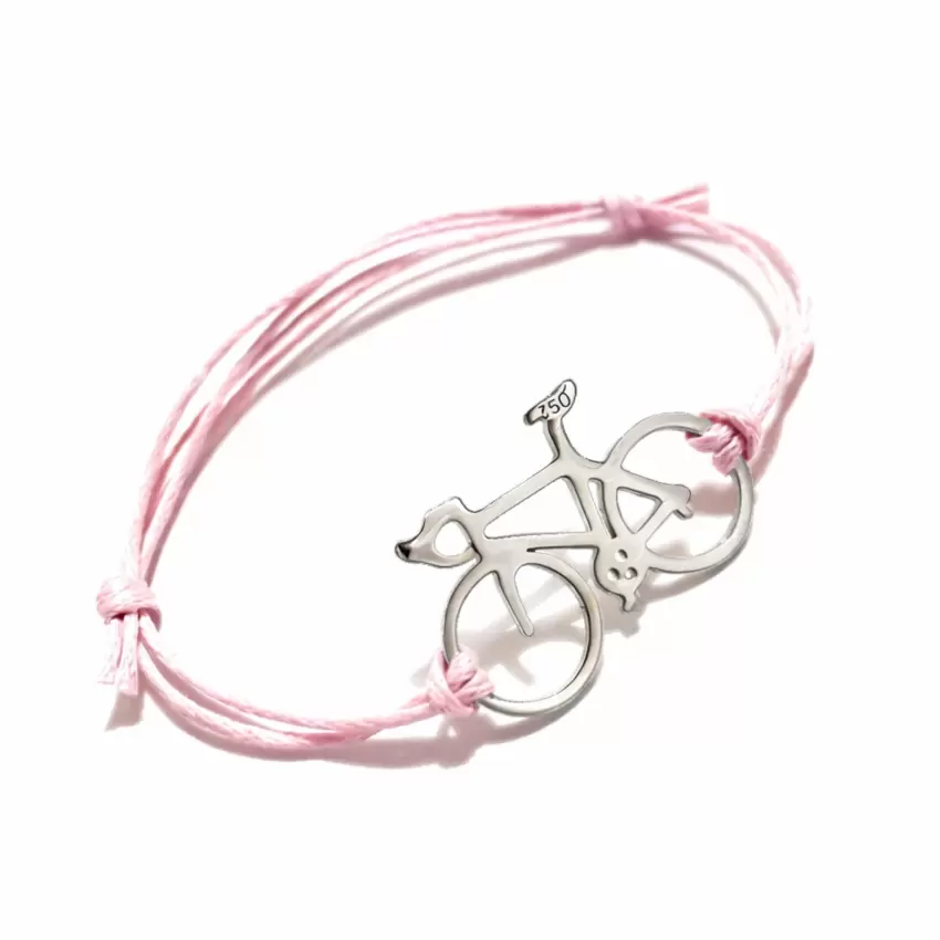 Bracelet vélo de course en or blanc 750  