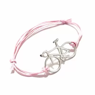 Bracelet vélo de course en or blanc 750 