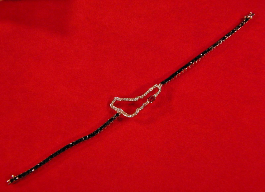Bracciale  Pole Position  Circuito di Monza in oro 750 e diamanti  