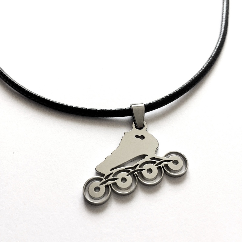 Ciondolo Charm Pattini in linea Rollerblade personalizzabile in Acciaio